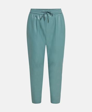 Leather-look trousers