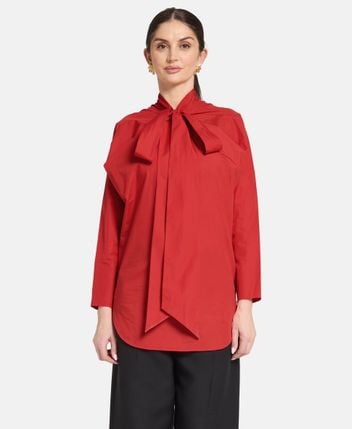 Tie-neck blouse