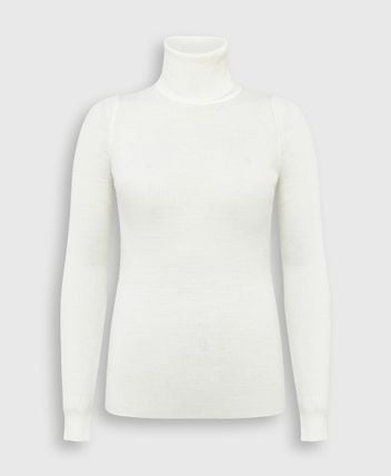 Wool long-sleeved top