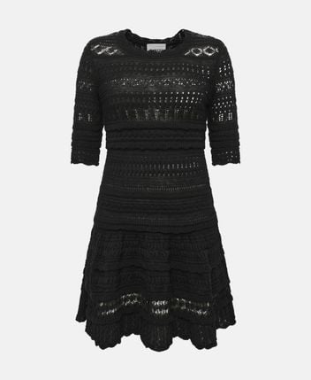 Crochet knit dress Fauve