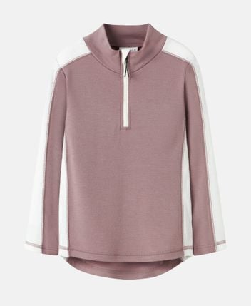Wool long-sleeved top