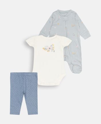 Romper, body & trousers set