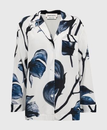 Silk pyjama top