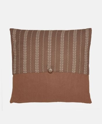 Linen-blend cushion