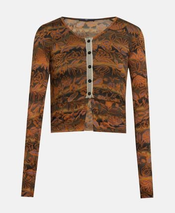 Wool-blend cardigan