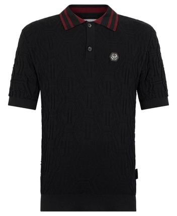 Knitted polo shirt