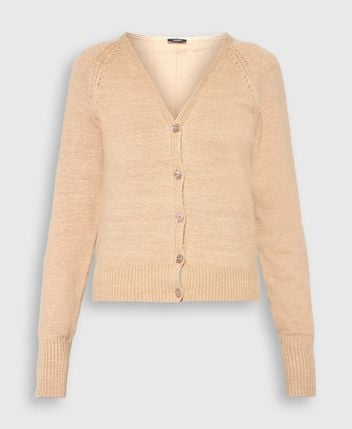 Linen-blend cardigan