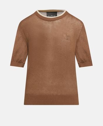 Linen-blend pullover