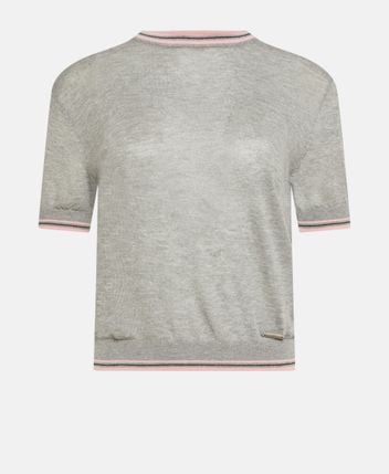 Linen-blend t-shirt