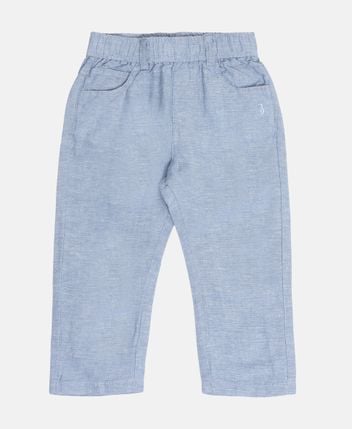 Linen-blend trousers