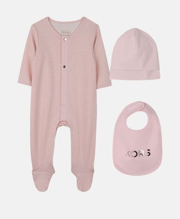 Romper, cap and bib set