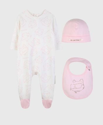 Romper, cap and bib set