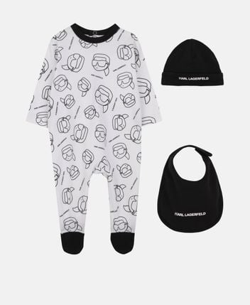 Romper, cap and bib set