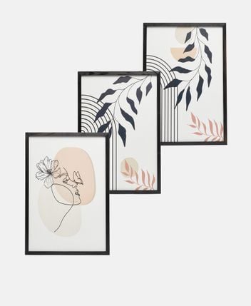 Framed pictures, set of 3