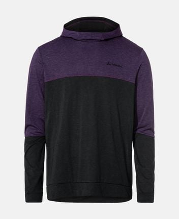 Wool-blend hooded knit jumper