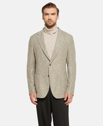 Wool-blend suit jacket Triest