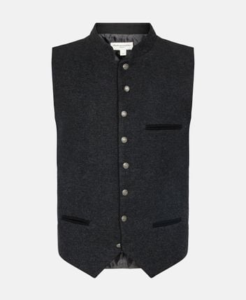 Traditional wool-blend costume gilet