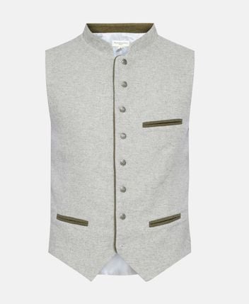 Traditional wool-blend costume gilet