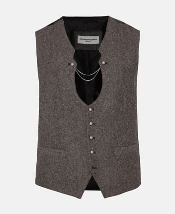 Traditional wool-blend costume gilet