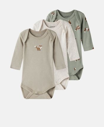 Long-sleeved body, pack of 3