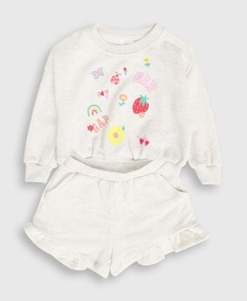Sweatshirt and shorts set