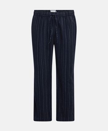 Linen-blend trousers