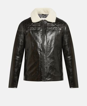 Leather-look jacket