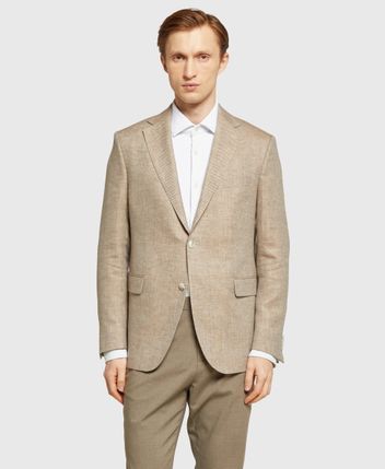 Linen-blend suit jacket Sean