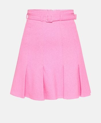 Linen-blend skirt