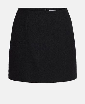 Linen-blend skirt