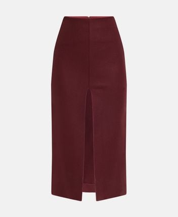 Wool-blend skirt