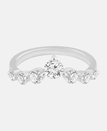 Diamond ring 9KT (375) White Gold 1ct  Lab Grown Diamond Wishbone Ring