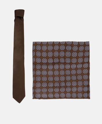 Silk tie and pocket square Java