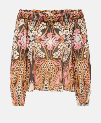 Silk-blend top Monikh