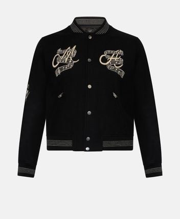 Wool-blend bomber jacket