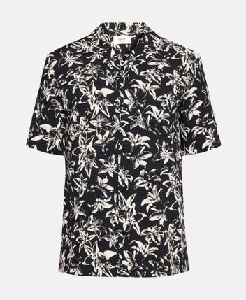 Short sleeve silk shirt