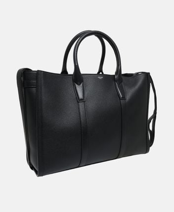 Leather tote bag