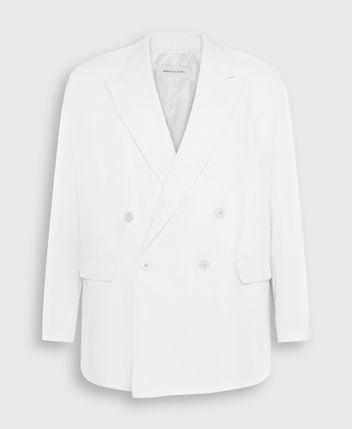Linen-blend suit jacket