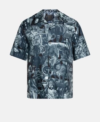 Short sleeve silk shirt