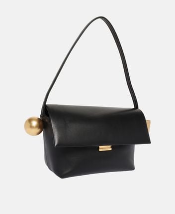 Leather shoulder bag Le Round