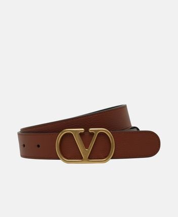 Leather belt Vlogo Signature