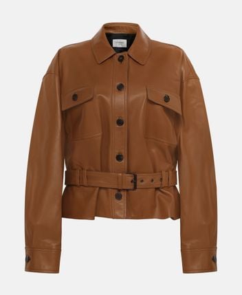 Leather blouson
