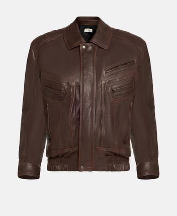 Leather blouson