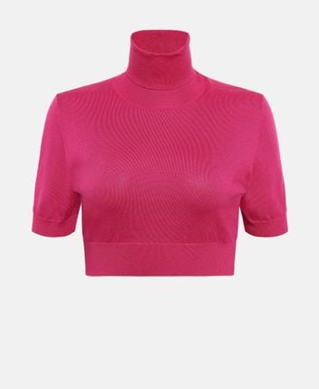 Silk short-sleeved pullover