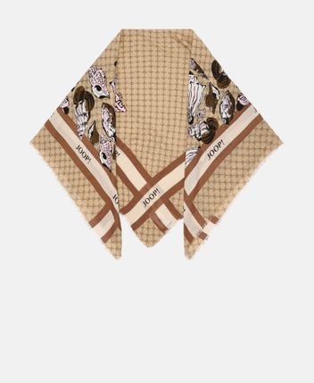 Square scarf with fringes Adallia2
