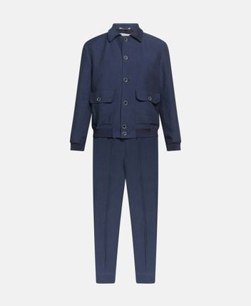 Linen-blend suit Clement