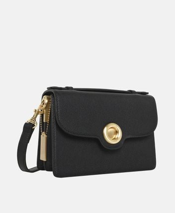 Leather cross body bag Coral