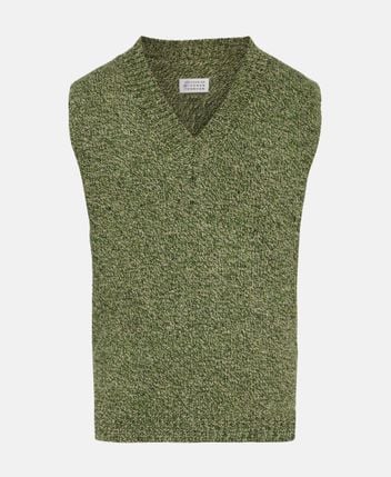 Wool sleeveless pullover