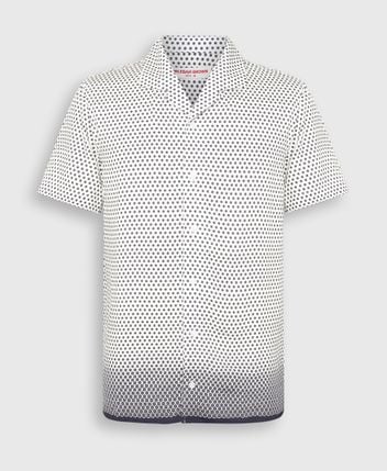 Linen-blend short sleeved shirt Hibbert Floret