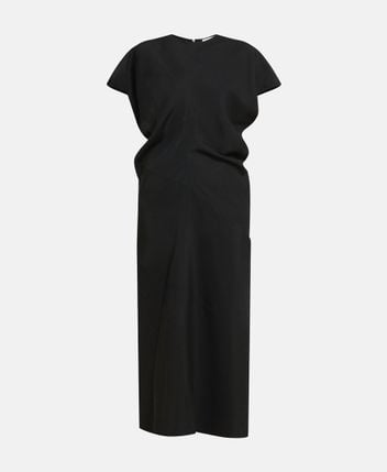 Linen-blend dress